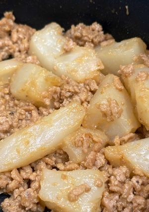 こんにゃくと豚ひき肉の炒め煮（味噌）-レシピのメイン写真
