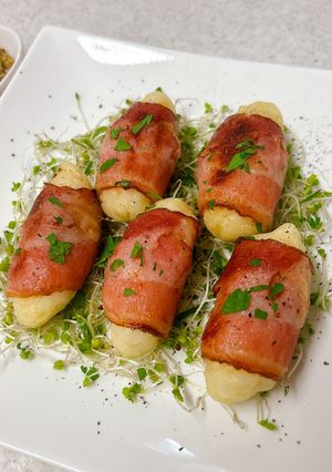 マッシュポテトのベーコン巻き焼き-レシピのメイン写真