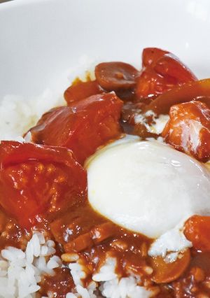 ハッシュドビーフ丼　温玉添え-レシピのメイン写真