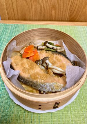 簡単♪蒸篭で鮭のちゃんちゃん焼き-レシピのメイン写真