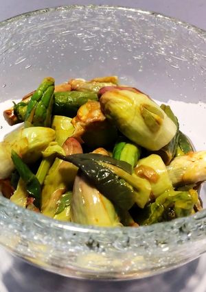 美味しい！山菜イタドリのサシボのおひたし-レシピのメイン写真