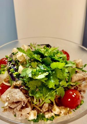 豚しゃぶ&夏野菜のバルサミコ冷製パスタ！-レシピのメイン写真