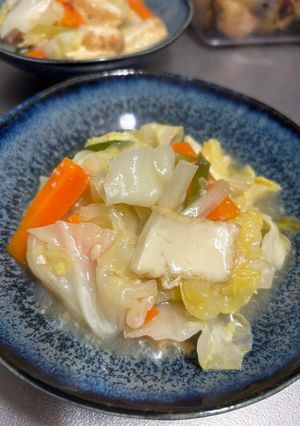 春キャベツと厚揚げの塩糀あんかけ-レシピのメイン写真
