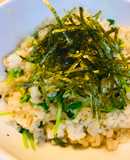 豆苗とちりめんじゃこのチャーハン