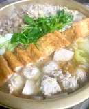 胡麻の香りで汁まで美味しい♪塩ちゃんこ鍋