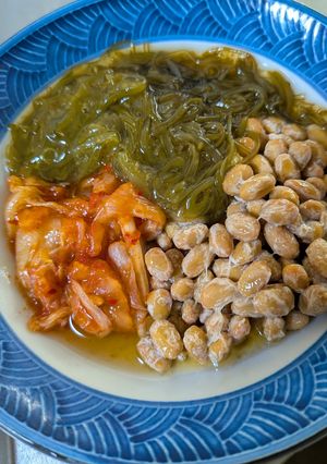 納豆めかぶキムチで！-レシピのメイン写真
