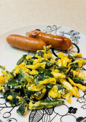 超時短！ほうれん草と卵のバター炒め♪-レシピのメイン写真