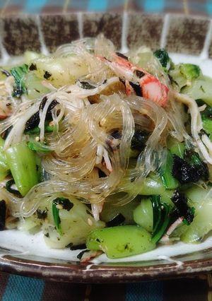 ＊青梗菜とカニカマのさっぱり春雨サラダ＊-レシピのメイン写真