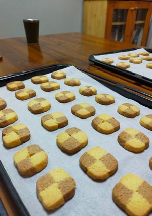 市松模様の簡単な美味しいサクホロクッキー-レシピのメイン写真