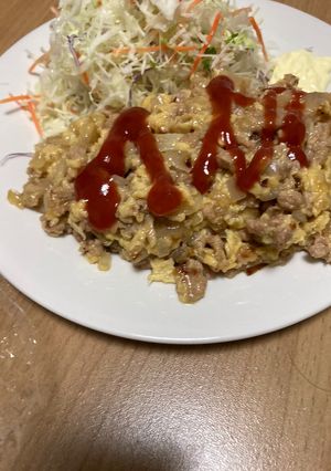 ひき肉のオムレツ-レシピのメイン写真