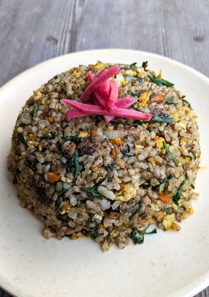 手作り醤油の搾りかす入りチャーハン・炒飯-レシピのメイン写真