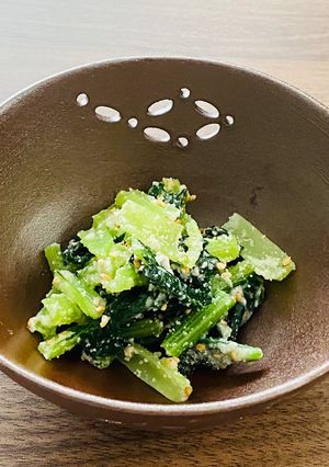 ハマる味⭐︎小松菜の塩糀チーズ和え-レシピのメイン写真