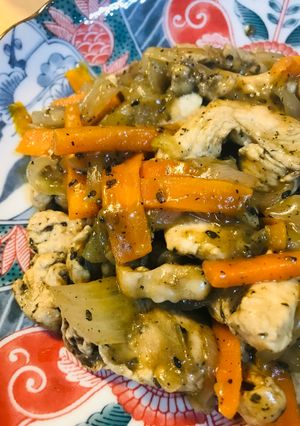 鶏肉の胡麻甘酢炒め-レシピのメイン写真