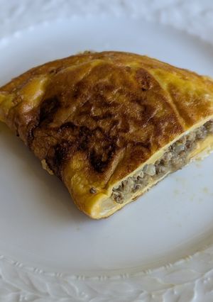 実家のひき肉のオムレツ-レシピのメイン写真