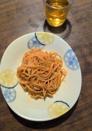 100%トマトで作るそぼろミートスパ-レシピのメイン写真
