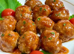 レンジで肉だんごの甘酢あんかけ♪-レシピのメイン写真