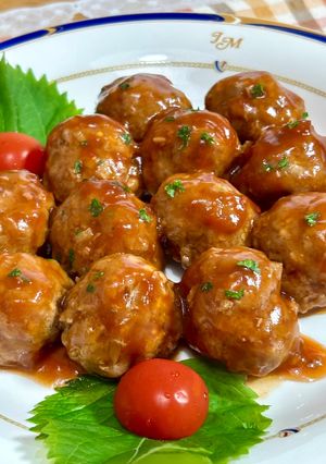 レンジで肉だんごの甘酢あんかけ♪-レシピのメイン写真