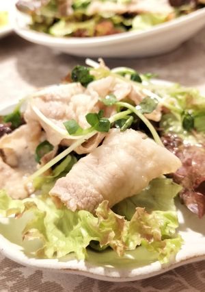 簡単ご馳走豚しゃぶサラダ!にんにくポン酢-レシピのメイン写真