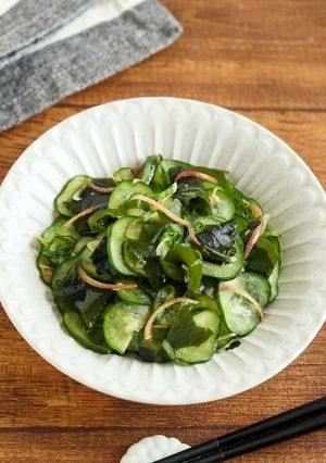 薬味がポイント♡きゅうりとわかめの酢の物-レシピのメイン写真