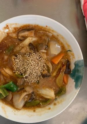 お一人様洋風オイ麻婆味根菜たっぷり野菜炒-レシピのメイン写真