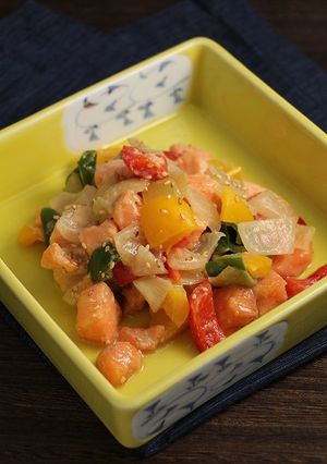 レンジで簡単！サーモンのポキ風-レシピのメイン写真