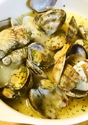 アサリの白ワイン蒸し●レモン汁しあげ-レシピのメイン写真