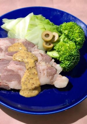 塩豚のハニーマスタードソースがけ-レシピのメイン写真