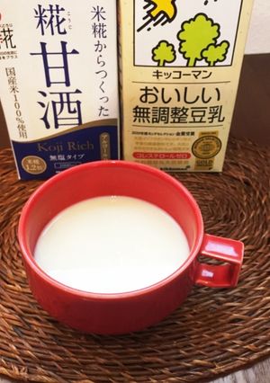 風邪予防!便秘解消にも!甘酒豆乳!-レシピのメイン写真