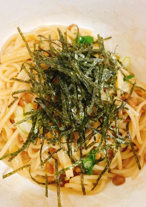 レンジで簡単♩美味しい納豆パスタ-レシピのメイン写真