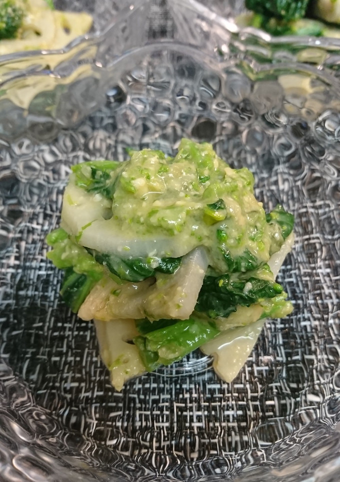 菜の花と蓮根の酢味噌わさび和え-レシピのメイン写真