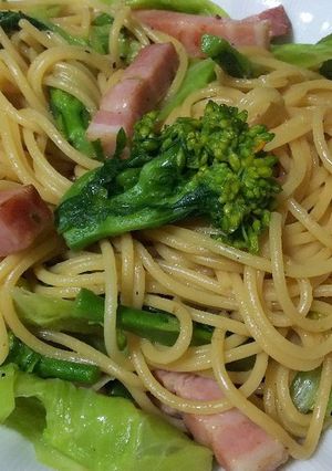 菜の花とベーコンの和風パスタ-レシピのメイン写真
