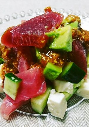 マグロと豆腐のユッケ風-レシピのメイン写真