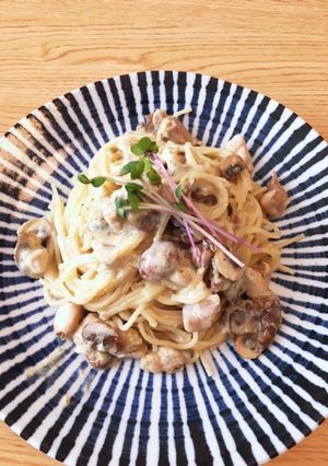 柚子胡椒の豆乳クリームパスタ-レシピのメイン写真