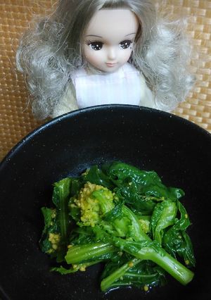 リカちゃん♡菜の花の辛子醤油和え-レシピのメイン写真