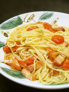 時短簡単ミニトマトとベーコンの美味パスタ-レシピのメイン写真