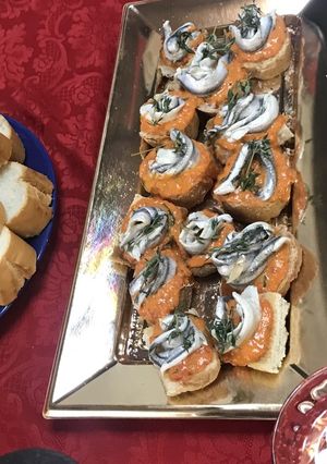 パプリカのクリームのアンチョビ乗せ-レシピのメイン写真
