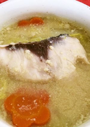 ボラと白菜の豆乳スープ-レシピのメイン写真
