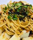 鯖のへしことじゃがいものパスタ