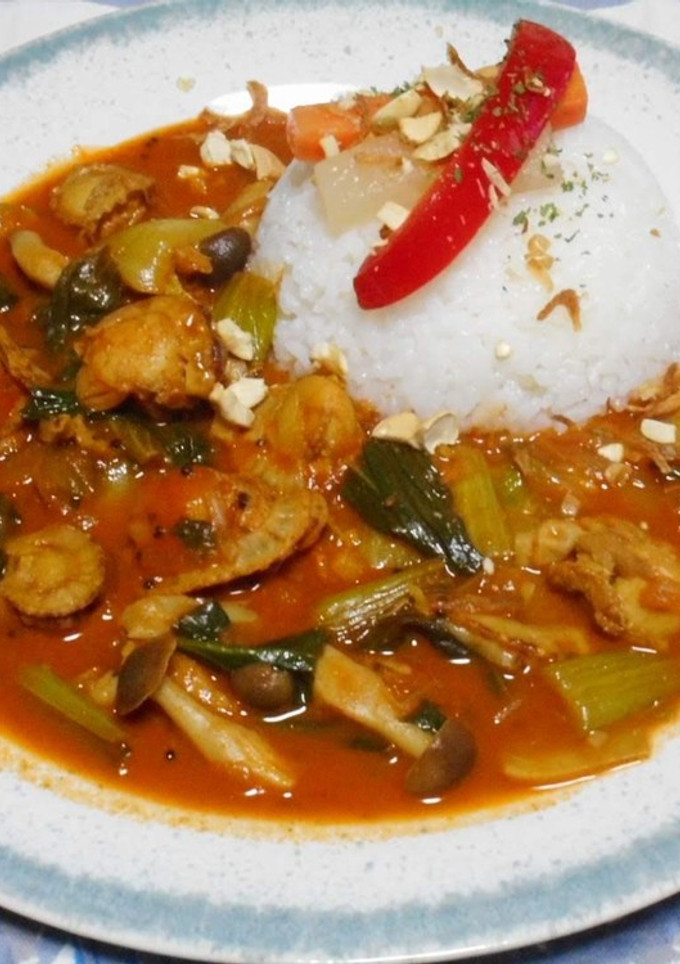 ホタテとチンゲン菜のスパイスカレー-レシピのメイン写真