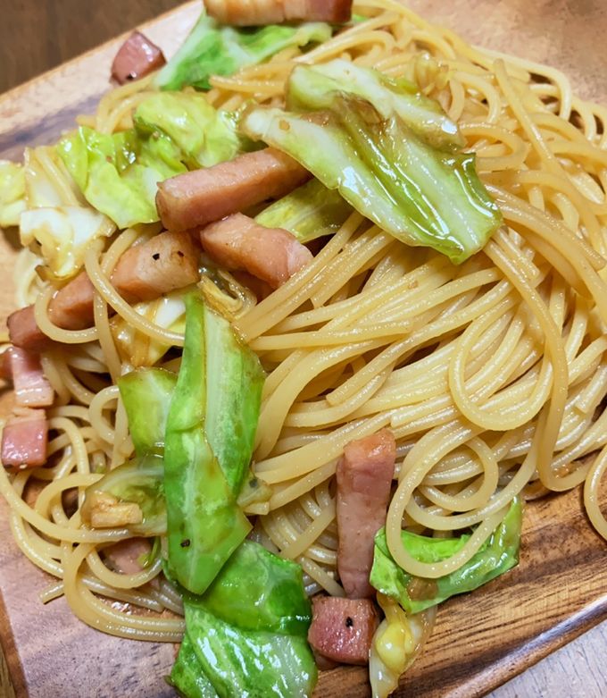 ベーコンとキャベツの和風パスタ-レシピのメイン写真