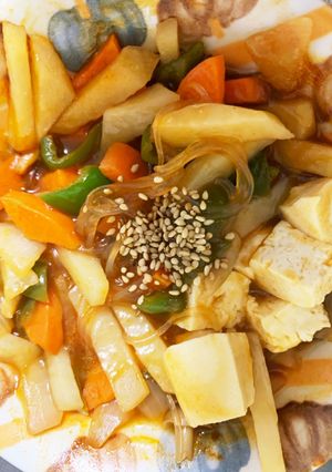 全てレンジ肉なし豆腐春雨和風酢豚風炒め煮-レシピのメイン写真