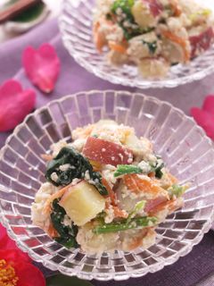 レンジで水切り*簡単さつま芋の白和え-レシピのメイン写真