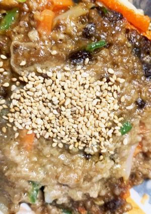 全てレンジカレー風味生姜焼きのせドーム蒸-レシピのメイン写真