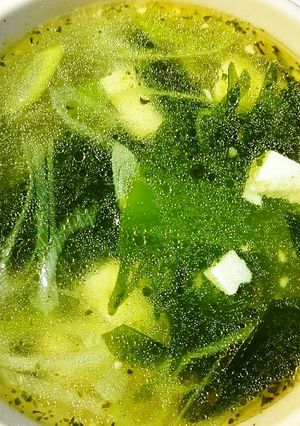 ワカメ長ねぎ豆腐スープ-レシピのメイン写真