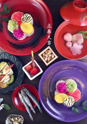 立春　節分　おもてなし　梅型お花ご飯-レシピのメイン写真