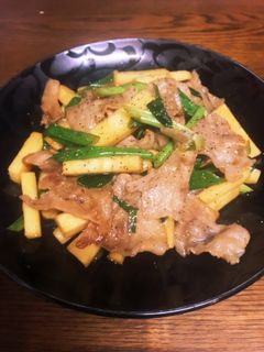 豚バラと長芋の甘辛炒め-レシピのメイン写真