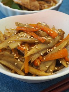 『赤味噌きんぴらごぼう』-レシピのメイン写真
