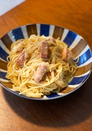 簡単カルボナーラ風スパゲティ-レシピのメイン写真