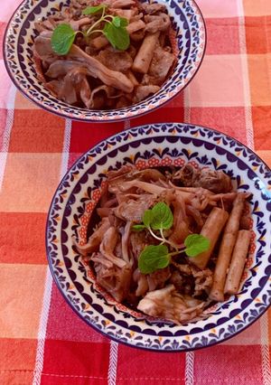 ごぼうと牛薄切り肉の赤ワイン煮-レシピのメイン写真