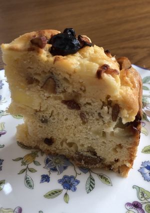 サイコロカットのリンゴとナッツのケーキ-レシピのメイン写真